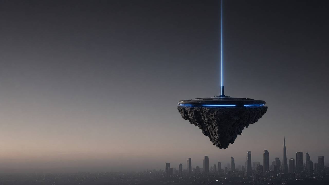 Launchpad Island over Nairobi at dusk
